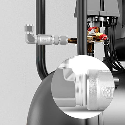 TAISHER 1PCS 316 Stainless Steel 90 Degree Compression Tube Pipe Fitting Connector, 1/4" Tube OD x 1/8" NPT Male Adapter - size: 1/4" OD x 1/8" MNPT