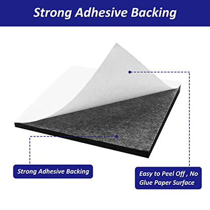 Foam Padding Sheets with Adhesive Backing - 1/4" Thick Self Stick Neoprene Insulation Foam,1/4 Inch Thick X 4 Inch Long X 4 Inch Wide (4, 1/4Inch x 4Inch x 4Inch) - size: 4In*4In*1/4In