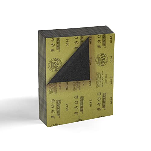 MAXAMN 120 Grit Sandpaper Sheets, 15Pcs 9 x 11 Wet Dry Sandpaper, for Wood - style: 120 Grit