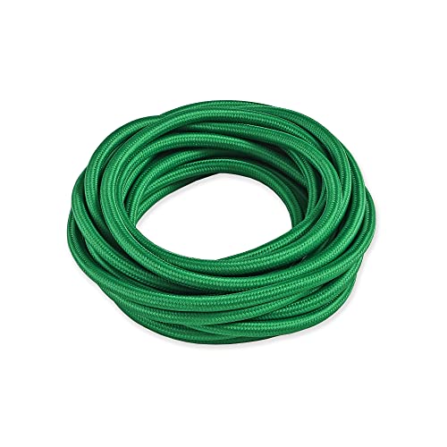 BRIGHTTIA Forest Green Color Cloth Covered Electrical Wire - 16Ft Textile Cable for Pendant Light Fixture and Vintage Lamp Revival - DIY Lamp Parts for Unique and Creative Lighting Projects (B039) - color: Forest Green