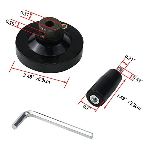 2PCS 2.48" Hand Crank Revolving M6 Thread Handle 63x8mm Hand Wheel - style: M8×63mm,2 Pcs Handwheel