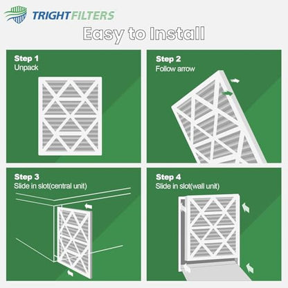 TRIGHTFILTERS 20x20x1 Air Filter 2 Pack, MERV 8 Filter Replacement - size: 20x20x1-2pack