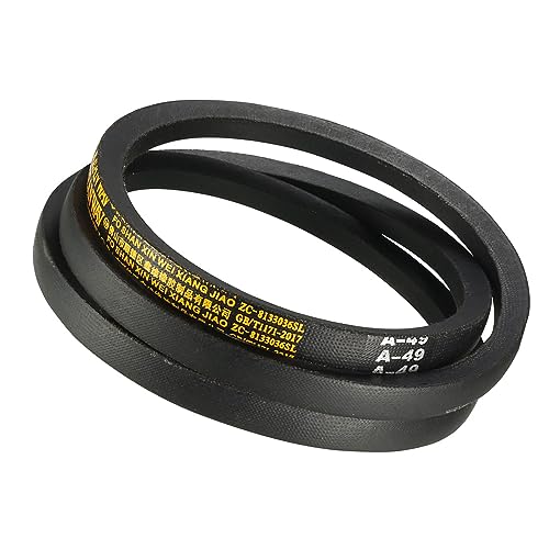 A-49 Drive V-Belt - [49-inch Inside Circumference] A-Section Rubber Drive Belt Wrapped for Transmission Use - size: A-49