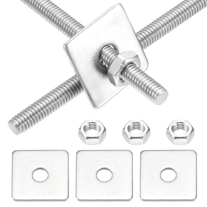 MECCANIXITY 2Set M4x190mm Fully Threaded Rod Threaded Rods Bar Studs - size: M4x190mm