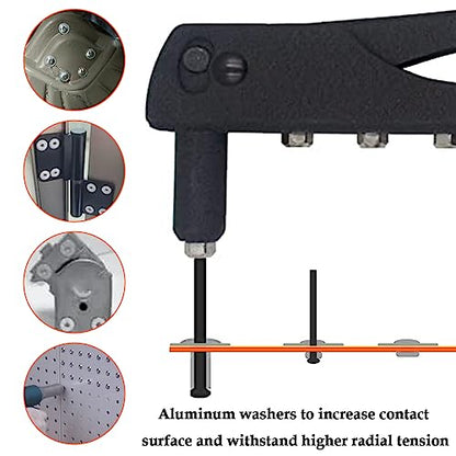 50 sets Aluminum Blind Rivets with Aluminum Backup Pop Rivets Washers