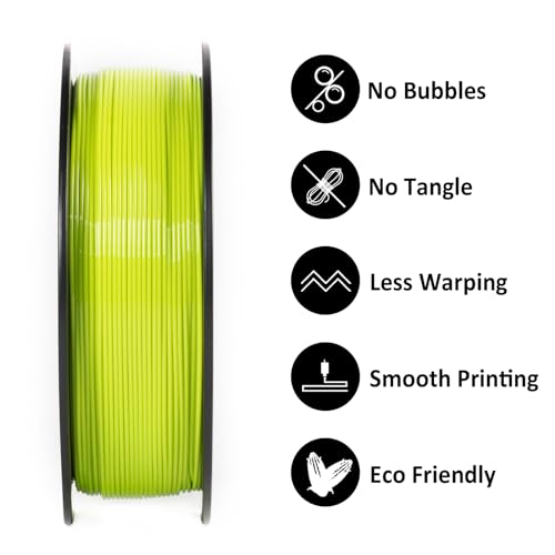 GIANTARM PETG Filament 1.75mm for 3D Printer, Apple Green, 1KG - color: Apple Green