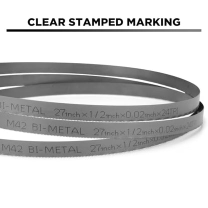 27 Inch Bandsaw Blades 24 TPI for Milwauk* and D*Walt Portable Band Saw Blade,27" x 1/2" x.020, 3-Pack - size: 27 Inch