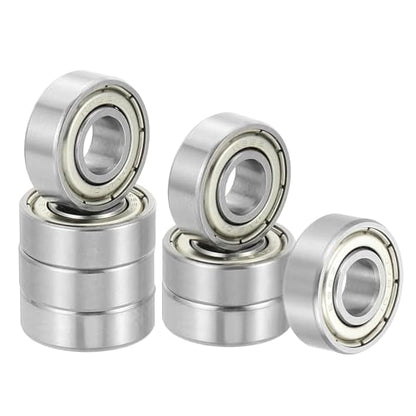 uxcell 8 Pack 696ZZ Deep Groove Ball Bearings, 6x15x5mm Chrome Steel Double Shield Bearing for Electric Motor, Home Appliances, Garden Machinery, (ABEC5) - size: 696ZZ