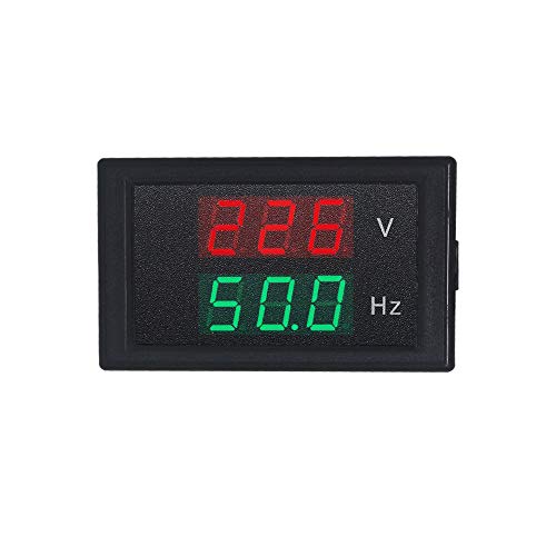 KETOTEK Digital AC Voltmeter Panel Mounting Meter AC80-300V Frequency Counter 45.0-65.0 HZ LED Display Voltage Volt Frequency Meter Tester Gauge - style: V-H