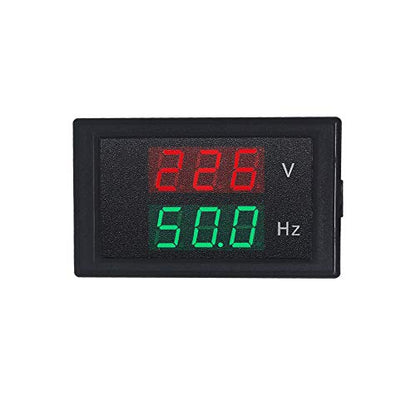 KETOTEK Digital AC Voltmeter Panel Mounting Meter AC80-300V Frequency Counter 45.0-65.0 HZ LED Display Voltage Volt Frequency Meter Tester Gauge - style: V-H