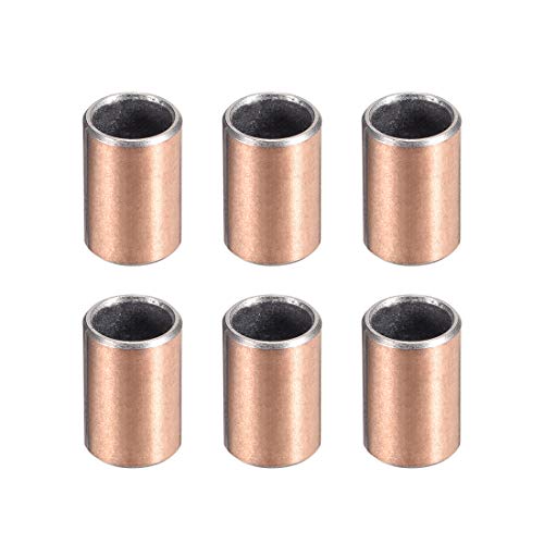 uxcell Sleeve Bearing 8mm Bore x 10mm OD x 15mm Length Plain Bearings Wrapped Oilless Bushings 6pcs - size: 8x10x15mm