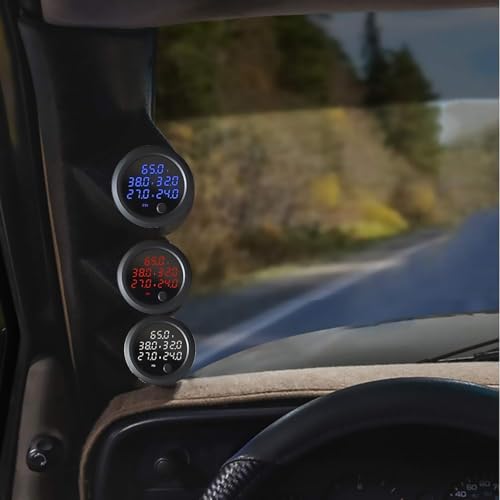 12V Solenoid Valve Air Ride Suspension manifold 8-Valve With 5M 9-switch Wired Remote Controller, equipped with five display air pressure gauge white - color: White Gauge