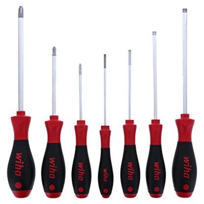 Wiha 30278 7 Piece SoftFinish Slotted and Phillips Screwdriver Set