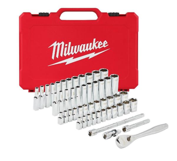 Milwaukee Electric Tools MLW48-22-9004 1/4In Ratchet & Socket Set - SAE & Metric
