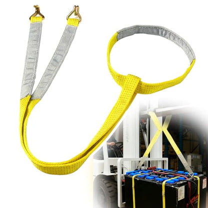 Heavy Duty Industrial Forklift Battery Lifting Sling Beam 5000 lbs Strap