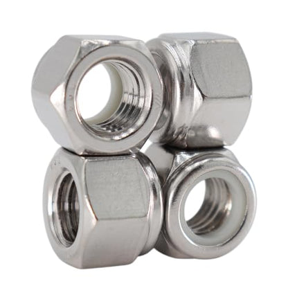3/8-16 Lock Nut, 15Pcs 304 Stainless Steel Nylock Insert Locking Nuts - size: 3/8"-16 (15 pcs)