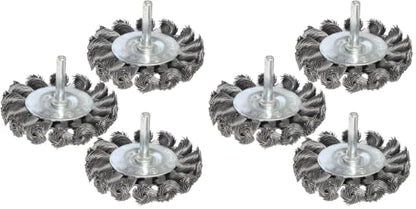 3PCS 3 Inch Knotted Wire Wheel Brushes Kit for Drill with 1/4-Inch Shank,Twist Brush Set Perfect for Rust Removal, Corrosion and Paint,Wire Wheels for Power-Operated Grinders (Pack of 2) - size: 3 inches (Pack of 2)