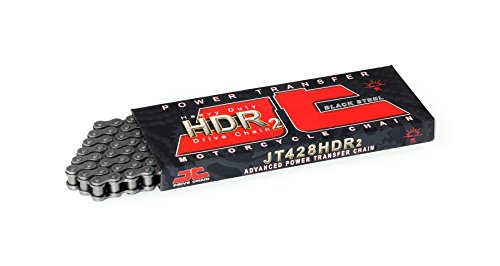 JT Chain JTC420HDR120SL (420 Series) Black Steel 120 Link Heavy Duty Non O-Ring Chain with Connecting Link - size: 120-Links