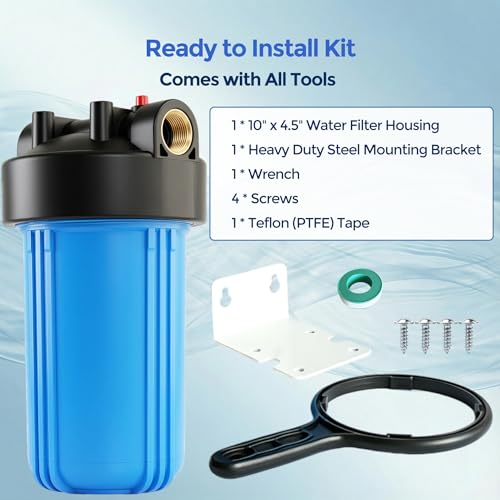 WH-10HD 10" x 4.5" Whole House Water Filter Housing
