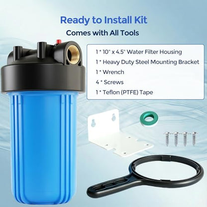 WH-10HD 10" x 4.5" Whole House Water Filter Housing