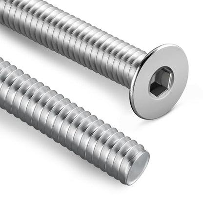 1/4-20 Bolt, 1/4-20 x 1-1/4 Inch Flat Socket Head Screws 50Pcs, 304 Stainless Steel 18-8 Countersunk Bolts, Full Thread, with Hex Spanner - size: 1/4x1-1/4