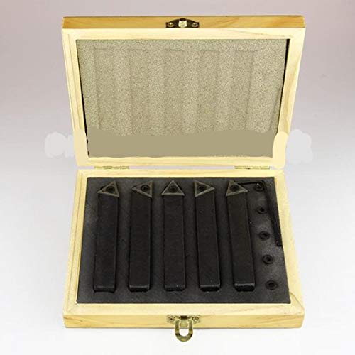 5/16" 5 Pc Indexable Carbide Insert Turning Tool Bit Lathe Set C6 Chipbreaker