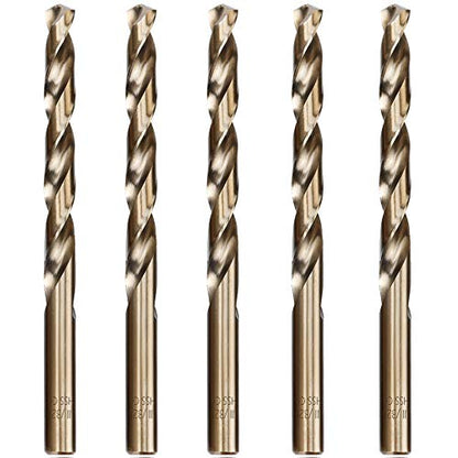 11/32" M35 Cobalt HSS Twist Drill Bit Set, 5-Pc for Hard Metal - style: 11/32"(5pcs)