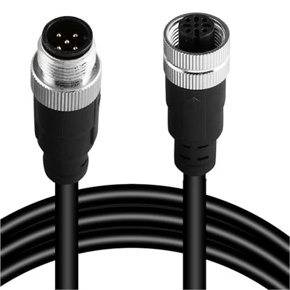 M12 5-Pin Male to Female Connector Cable – Industrial Waterproof Sensor Extension Wire, A-Coded Safe Signal Cord for Automation, Robotics, Machinery - size: 1m, style: 5pin Male to Female
