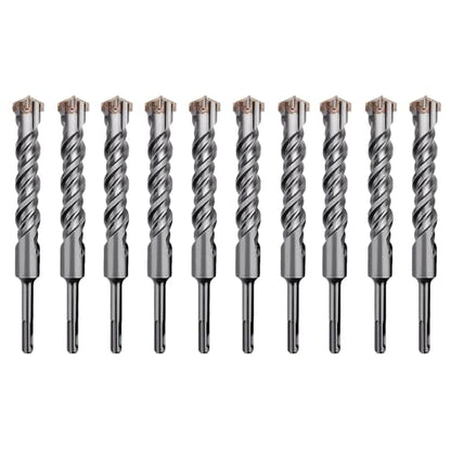 10 Pack 15/32" x 6.3" SDS Plus Rotary Hammer Bit, Concrete Drill Bits - size: 15/32 inch - 10 PACK