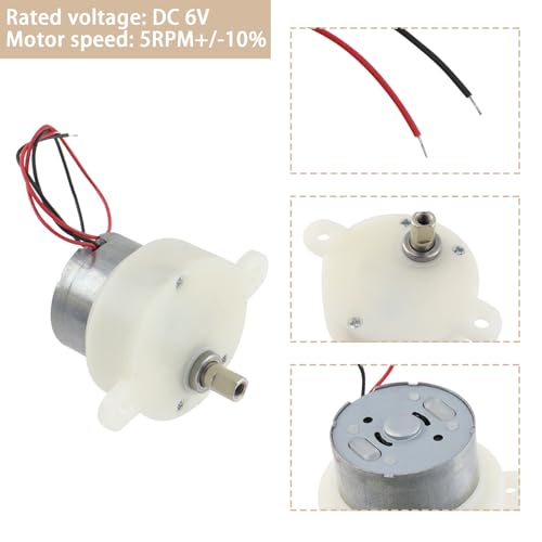 Antrader 3Pcs DC 6V 5RPM High Torque Micro Gear Reduction Motor Gearbox - style: 6V 5rpm