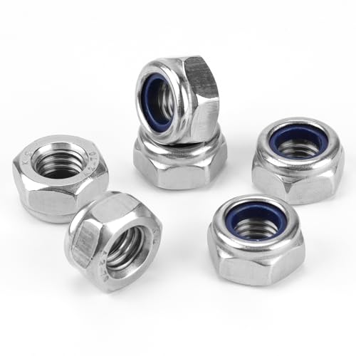 100 Pack 304 A2-70 M3 Nylon Lock Nuts - color: Silver, size: M3