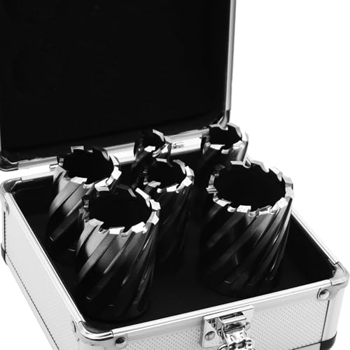 6Pcs Annular Cutter Set 7/8"- 2" with 3/4 Inch Welded Shank - size: 2" cutting depth, style: 6Pcs