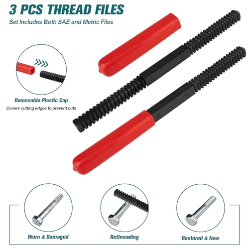 49 PCS Thread Chaser Set, UNC UNF and Metric Thread Repair Kit