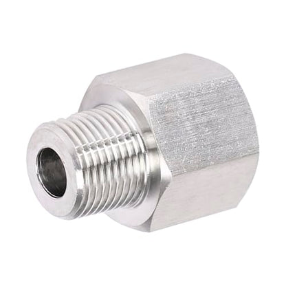 Stainless Steel M12*1.25 Female x 1/4" NPT Male Adapter Pressure Gage - size: M12*1.25 Female x 1/4" Mnpt