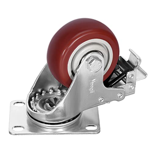 3 inch Heavy Duty Casters,Set of 4,Locking Swivel Wheels - size: 3 inch