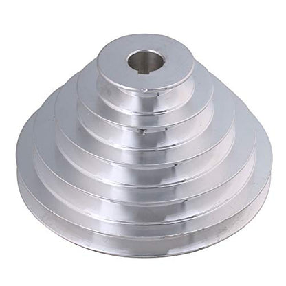 5 Stepped Pulley 20mm Bore | Aluminum Cone Pulley | 6mm Keywayed - size: 20MM BORE