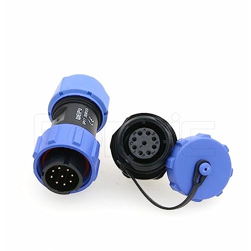 Weipu SP17 9 Pin Connector Waterproof IP68 Male Plug Female Socket Circular 6-10mm Cable Industrial Solar Electrical Connector - size: 9Pin 5A