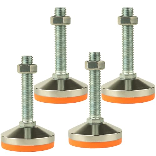 Heavy Duty 3300 lb Capacity Leveling Feet,M18 Thread,4Pcs - size: D3.15in x M18 x H3.94in