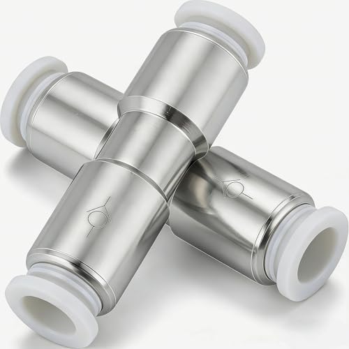 Pneumatic Push to Connect Fitting Check Valve 4mm Tube OD One-way Valve Pack of 2 - size: 4mm OD