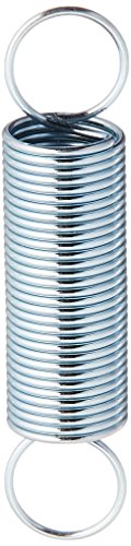 Prime-Line SP 9658 Extension Spring, Spring Steel Construction, Nickel-Plated Finish, 0.028 GA x 11/32 In. x 1-1/2 In., Closed Single Loop (2 Pack)
