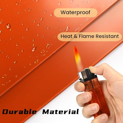 Tlence 4 PCS Red Silicone Rubber Sheet, 12'' x 12'' x 1/8'' Flexible Heat Resistant Silicone Insulation Gasket, 60 A Smooth Finish High Temperature Silicone Rubber Sheeting for DIY Crafts Pads Seals