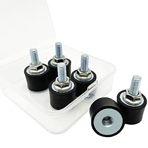 M6 Rubber Isolator Mounts Shock Absorber with LockNuts - size: VD-M6x18-20x15