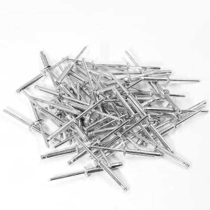 Jiozermi Aluminum Tri-Fold Rivets, 5/32" x 1", Silver - color: Silver, size: 5/32" x 1"