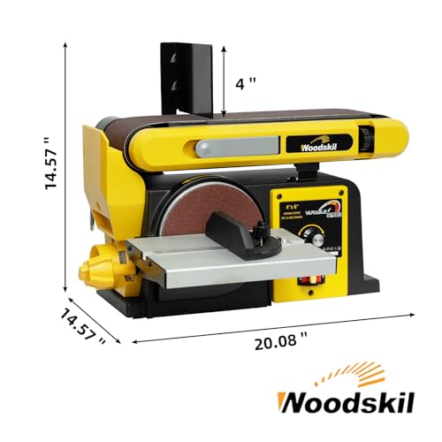 Woodskil 3A Variable Speed Belt Disc Sander for Wood,4x36" Belt,6" Disc - size: Belt: 4" x 36", Disc: 6", Variable Speed