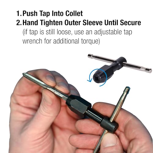 Century Drill & Tool 98502 T-Handle Tap Wrench, 1/4"-1/2", 7.0-12.0mm - size: 1/4" to 1/2", 7.00 to 12.0M
