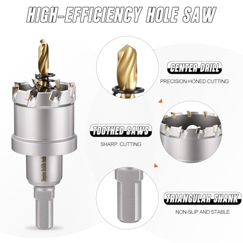 13/16" 20.5mm Hole Saw Tungsten Carbide TCT Hole Cutter W/Drill Bit - size: 20.5mm (13/16")