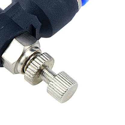 Quick Connect Air Hose Fittings 5Pcs 6mm Tube to M5 Male Thread Push in to Connect Fittings Pneumatic Flow Speed Control, Air Flow Control Valve - size: 6mmxM5