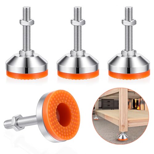 4 Pcs Heavy Duty Leveling Feet Thread, 2.36" Dia Base Shockproof