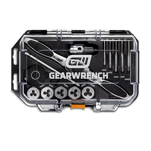 GEARWRENCH 15 Piece SAE Ratcheting Tap & Die Set | 82816 - style: 15 Piece SAE