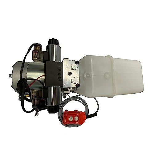 Magister Hydraulic Pump 12V DC Double Acting Power Unit with 8 Quarts Plastic Reservoir Max Pressure 2600 - color: Double Acting, size: 8 QTs